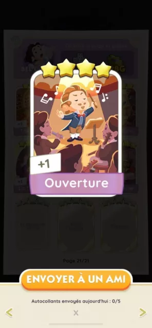 Carte Monopoly Go 4 Étoiles 🌟 Ouverture