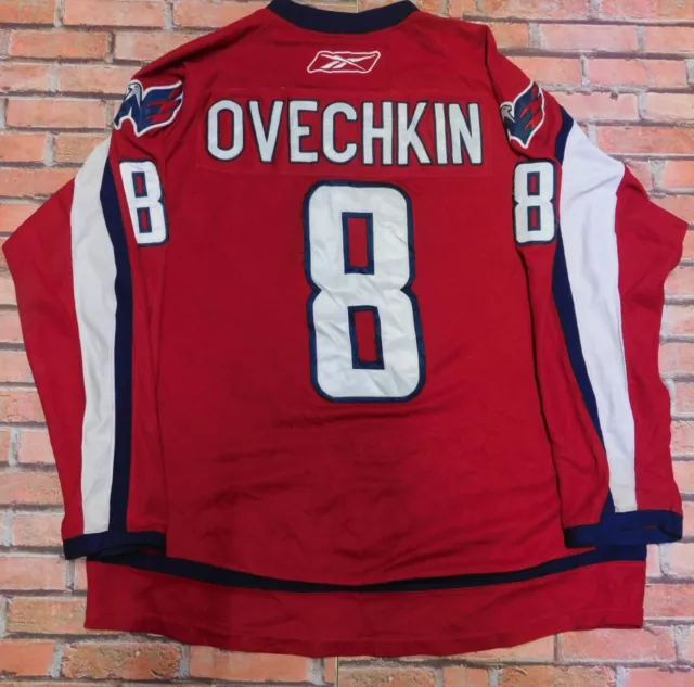 MAGLIA SHIRT TRIKOT ICE HOCKEY GHIACCIO NHL WASHINGTON CAPITALS OVECHKIN 8 tg 54