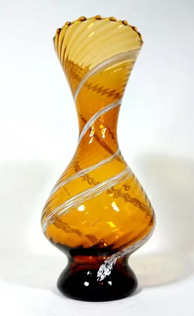 Czech Art Glass Vase 1960s Vintage