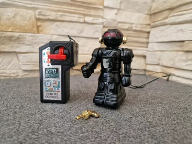 Jouet Ancien 80'S Mini Robot King ? Maycrowd Téléguidé Filoguidé
