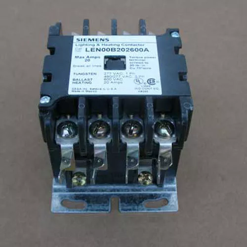 New Siemens LEN00B202600A 20 Amp 4 Pole Lighting Contactor Open