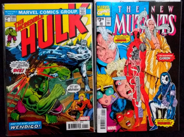 Incredible Hulk #180 & New Mutants 98 Faksimiles 1. Wolverine & Deadpool Neuwertig