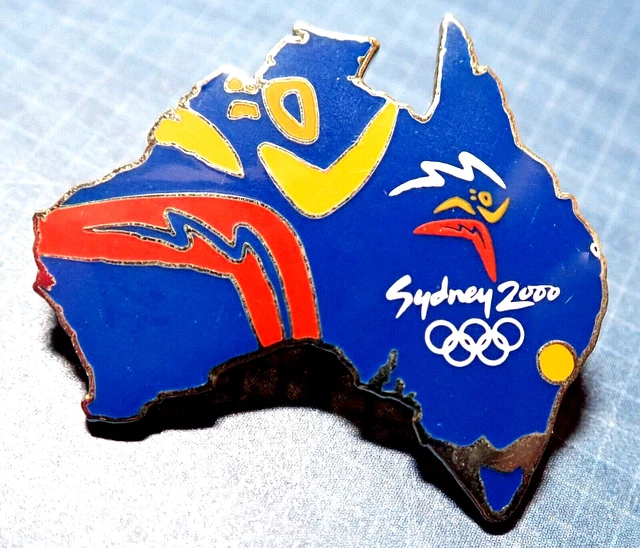 RARE AUSTRALIA MAP Color Logo 2000 Sydney Olympic Games Pin 2022 2024