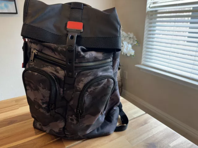 TUMI ALPHA BRAVO LONDON ROLL TOP BACKPACK/RUCKSACK Cam/red