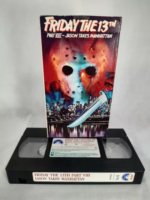 FRIDAY THE 13TH Jason Takes Manhattan VHS Tape Horror Movie Slasher Vorhees 1989