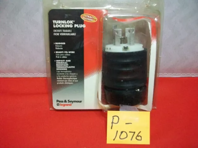 Brand New Pass & Seymour Legrand 30 Amp 4-Wire Twistlock Male Cord Cap 125/250 V