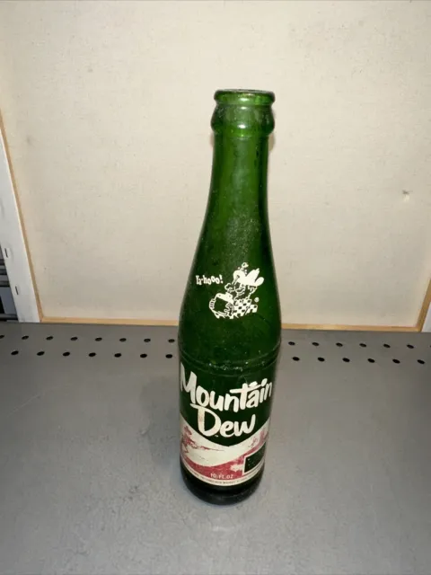 Vintage Mountain Dew Hillbilly & Laughing Pig 10oz Soda Bottle Date “LS 68” 👀