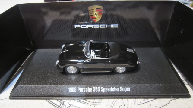 CD Voiture ancienne PORSCHE 356 cabriolet noit 1/43 Heco miniatures Chateau