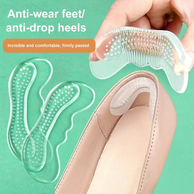 2 piezas Mango de talón antideslizante Protección de talón Mujer Zapatos demasiado grandes