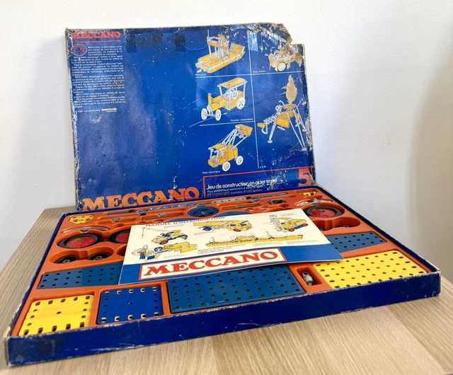 MECCANO Cabriolet Rétro Friction 5 Modèles - Coffret 174 Pièces Avec Moteur Rétrofriction - Jeu Construction Enfant 8 Ans+