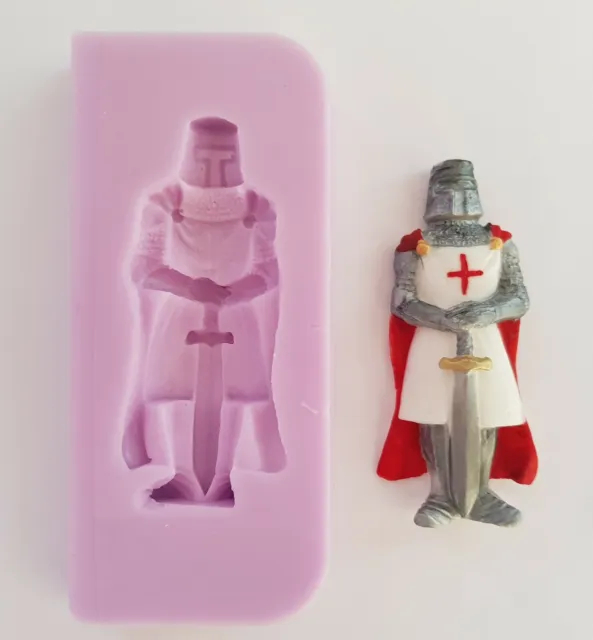 Knight In Armour Silicone Mould For Cake Toppers, Chocolate, Fondant, Clay Etc