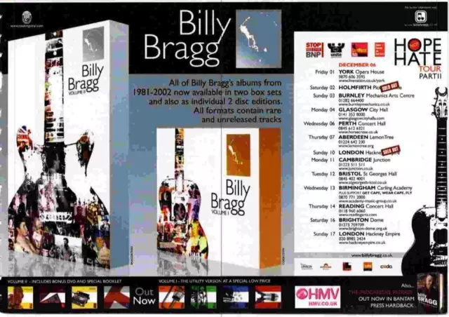 Ppot41 Werbung 5X8 Billy Bragg Alben & Tourdaten