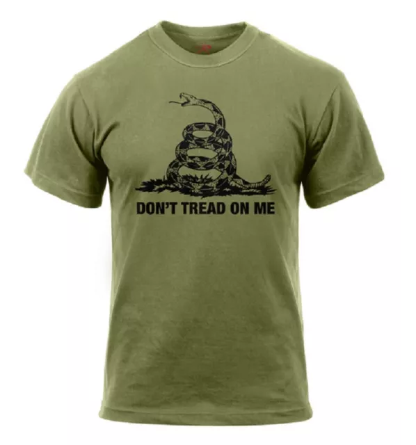 Snake Don't Tread On Me Vintage US Logo T-Shirt shirt OD Green oliv XL XLarge