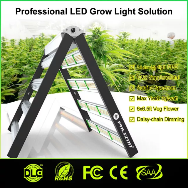 1000W Spider Samsung LED Hydroponics Grow Light Bar Commercial Indoor Lamp 6X6FT