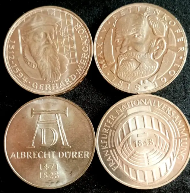 4 x 5 DM Gedenkmünzen Silber Stempelglanz !! siehe Originalfotos