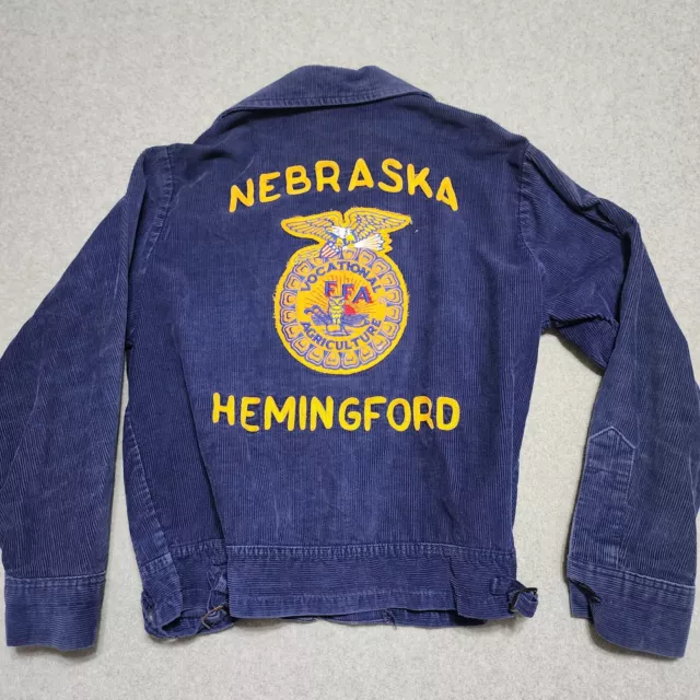 FFA Corduroy Jacket Nebraska Hemingford Future Farmers Of America 100-40 Vintage