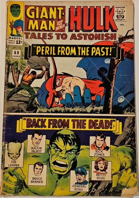 Tales To Astonish #68 Jun 1965 Giant-Man & The Hulk - Complete Lower Grade