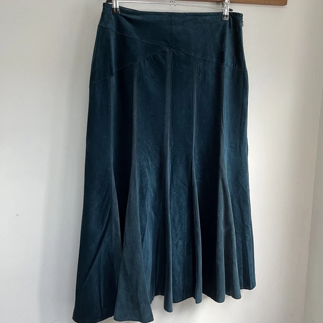 Gonna Per Una Midi taglia 14 cordone in velluto a coste cotone poliestere W31 L35