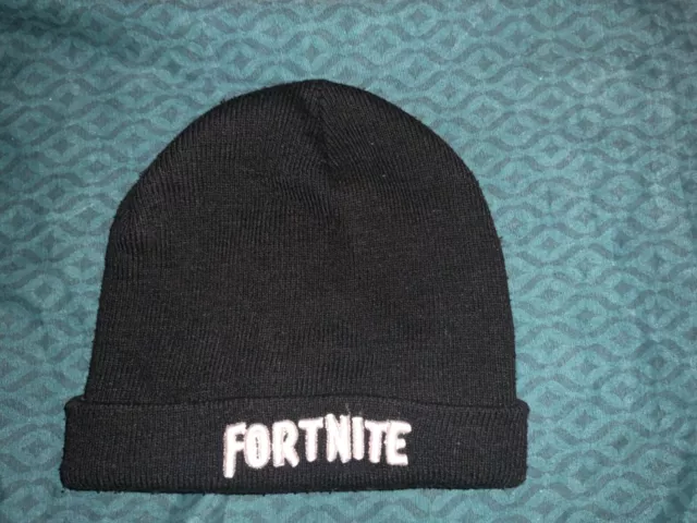 Verkaufe eine schwarze Mütze von Fortnite Größe 52-53