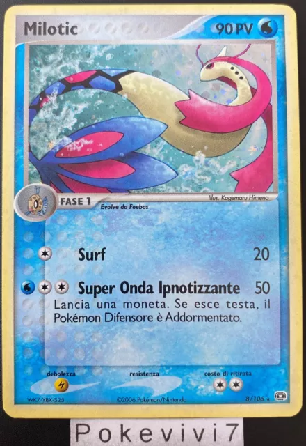 Carte Pokemon MILOTIC 8/106 HOLO Bloc EX Italien ITA