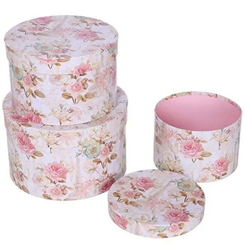 Round Square Hat Flower Box Boxes - Wedding Storage Florist Home Gift Decoration