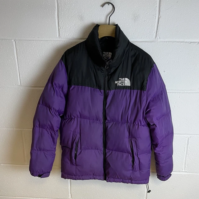 The North Face Puffer Jacket Mens Medium Black Purple Nuptse 700 1996 Retro