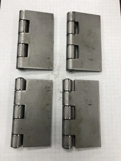 Heavy Duty Weldable Pair 4" x 4" Gate Hinges-Steel Butt Hinge /Hvy Gates Doors 4