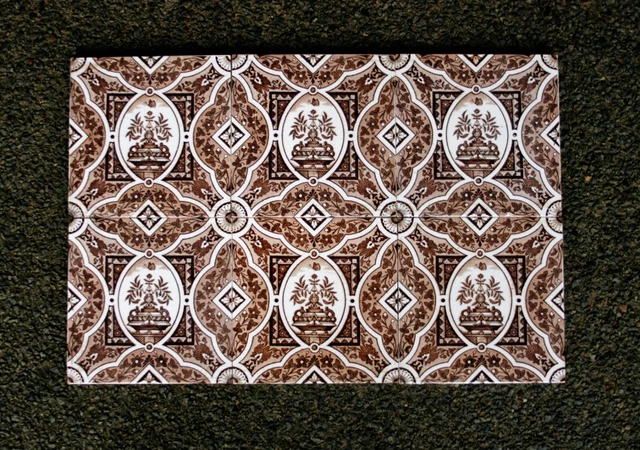 Six Antique Ceramic Vintage Victorian Tiles 6 in x 6in Decorative Splashback