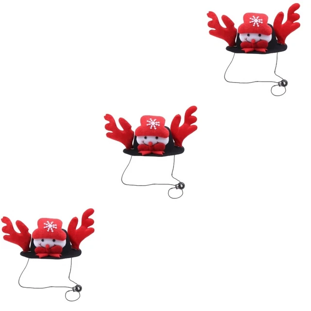 dog christmas hat Set 3 Haustier Weihnachtskostüm Hut Halloweenkostüm Weihnachts