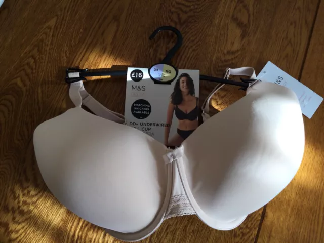M&S BODY SUMPTUOUSLY SOFT UNDERWIRED FULL CUP T SHIRT Bra LIGHT