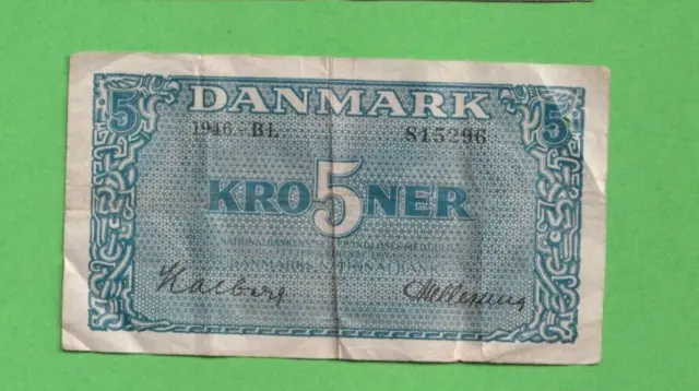 Denmark - 1946 - 5 Kroner Banknote - from circulation