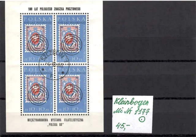 Briefmarken Polen  Kleinbogen Mi Nr 1177  Gestempelt