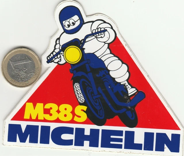 AUTOCOLLANTS. Automobile. Moto. MICHELIN XAS. Vintage. 11 X 12 Cm