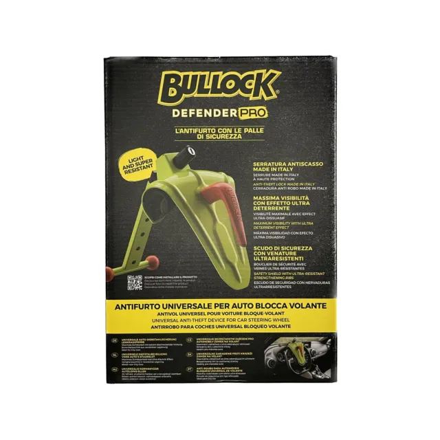 Bullock Defender Pro Blocca Volante Sterzo Antifurto Universale 2