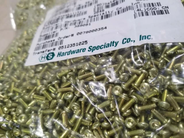 Lot of 5000 - Hardware Specialty Hex Head Screws Approx. 1/3" 3