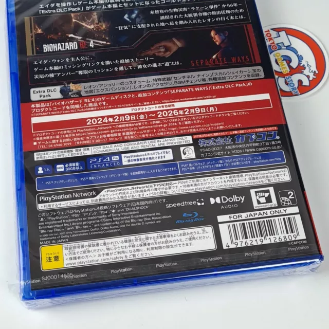 BioHazard RE: 4 [Gold Edition] PS4 Japan New (Multi-Language) Resident Evil Capc 3