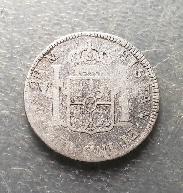Guatemala Charles Iv Of Spain Spanish Colonial 2 Reales 1793 M Scarce
