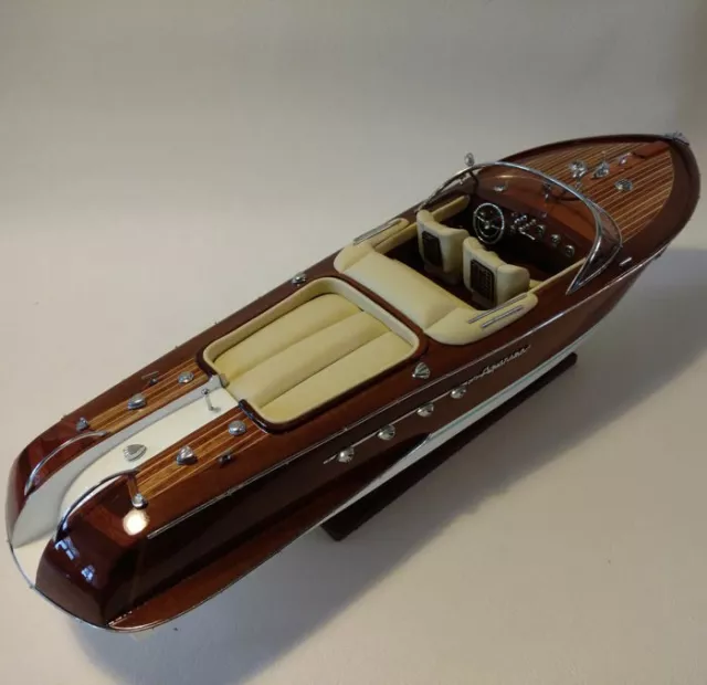 Riva Aquarama 67 Cm Bois Entièrement Modelisme Fait Main 1:12 - Model