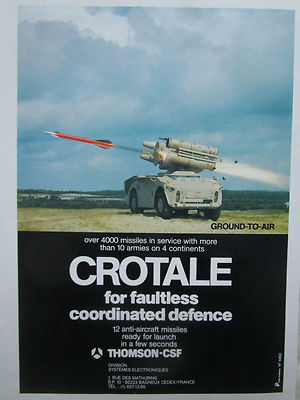 DOCUMENT DTEN SYSTEME D'ARME SOL AIR CROTALE AIR DEFENSE SYSTEM THOMSON MATRA 