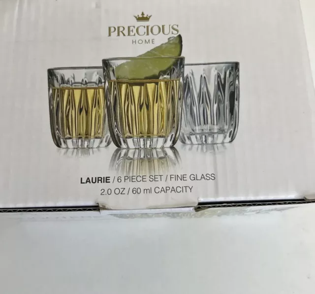 Precious Home Shot Glasses Clear Shooters—Skull, Elegant, Basic Panel Designs