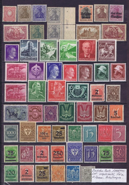 DR 1880/45 Lot ungebr., Falz, k.Gummi, Anhaftungen