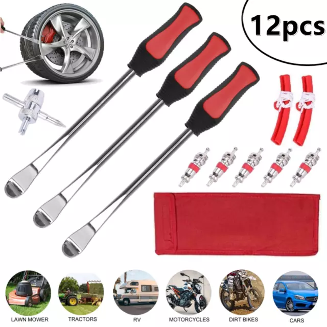 Tyre Levers Spoon Set Heavy Duty Car Bike Motorcycle Tire Changing Tool Kit