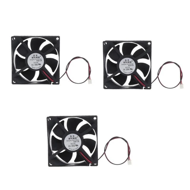 80mm×80mm×25mm DC 5V 12V 24V 2-Pin Cooler Brushless PC CPU Case Cooling Fan 8025