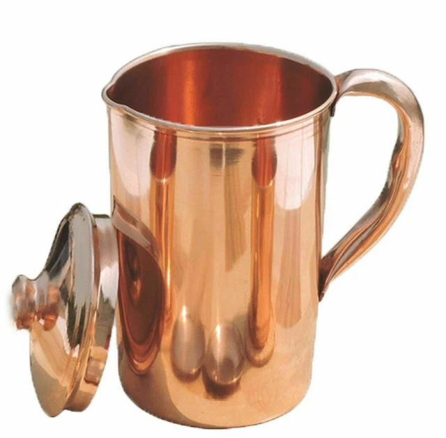 Carafe Et Gobelet En Cuivre Pur – Bienfait Santé Ayurvédique (neuf)
