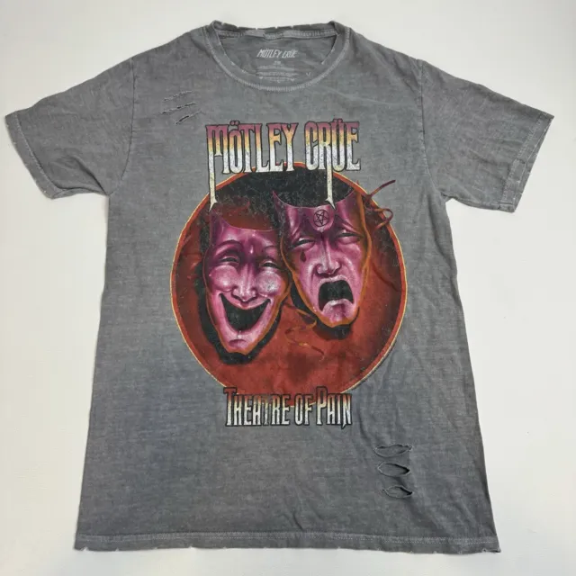 Men’s Motley Crue Theatre Of Pain Graphic T Shirt Size Small Distressed