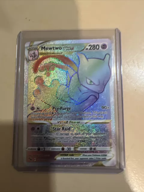  Mewtwo Vstar 079/078 - Pokemon Go - Secret Rare - Rainbow Card  : Toys & Games