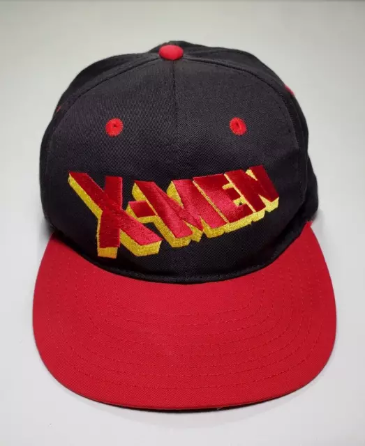 Vintage X-MEN American Needle Blockhead Snapback Hat Cap Marvel Comics 1993 Rare