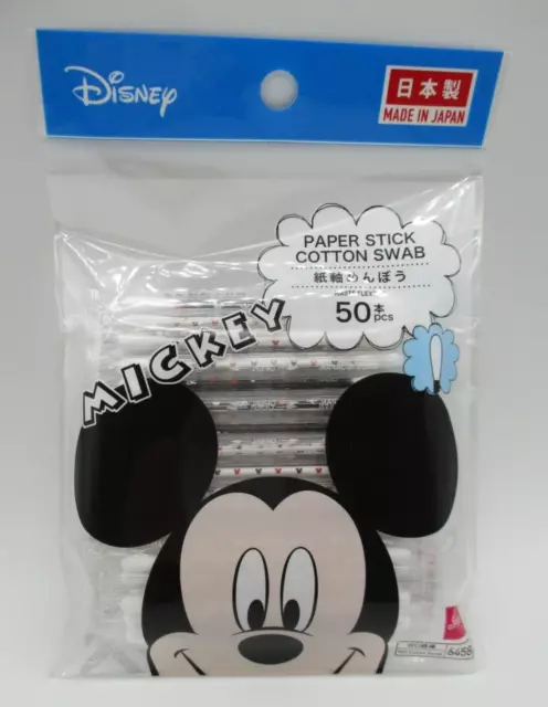 DAISO  Disney Mickey  Paper stick Cotton Buds swab 50 pcs ear clean  white