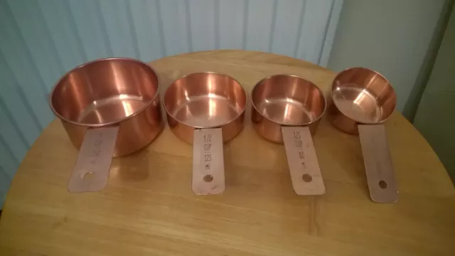 Measuring Cup Set Stainless Steel 4-piece Set in Copper Color