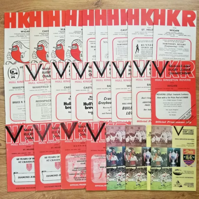 Hull Kingston Rovers Rugby League Programmes 1983 - 2007